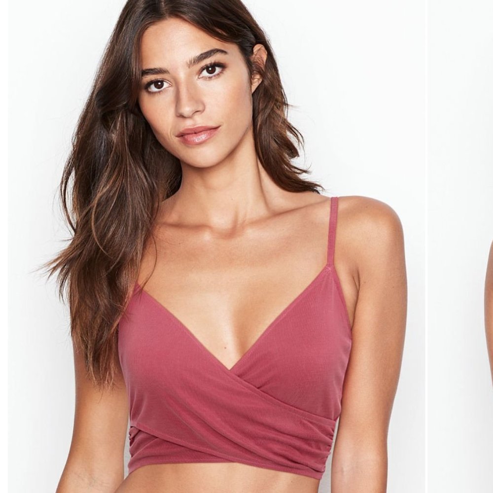 Victorias's Secret Pink Wrap Lounge Crop Top